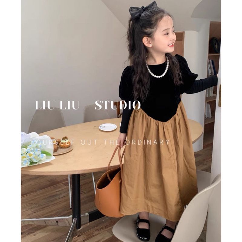 Đầm Công Chúa Tay Dài Phồng Phong Cách Phương Tây Cổ Điển Thời Trang Mùa Thu Cho Nữ