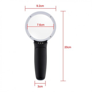 Kính lúp 75mm với 3 đèn LED