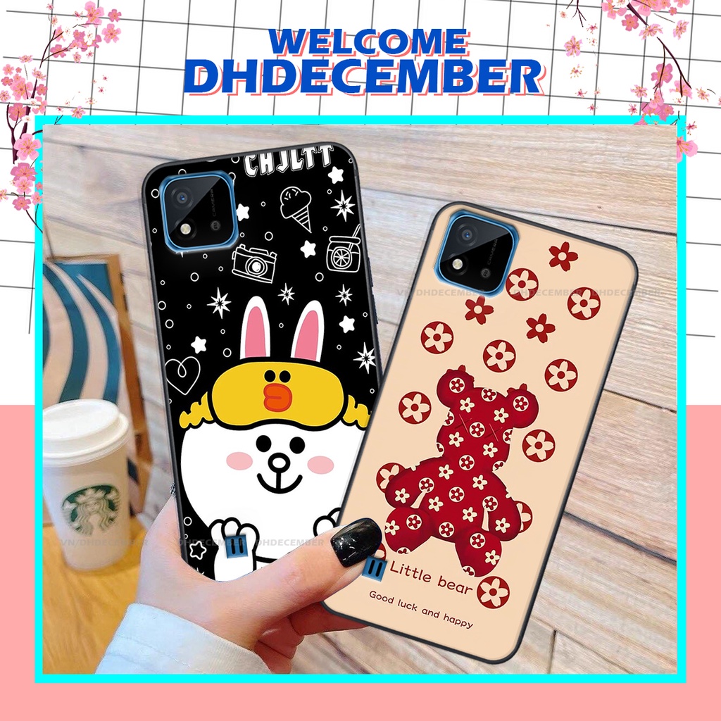 Ốp lưng Realme C11 2021 / C20 in hình gấu K@ws, gấu nâu, dor@emon RẺ- ĐẸP- BỀN