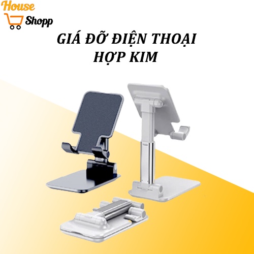 Giá đỡ điện thoại để bàn có thể gập gọn, Giá điện thoại chất liệu hợp kim cao chống tê mỏi tay