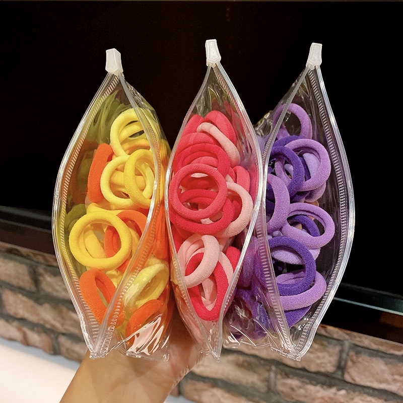 Set 50 Dây Chun Buộc Tóc Đính Hoa Cúc Xinh Xắn Dành Cho Nữ