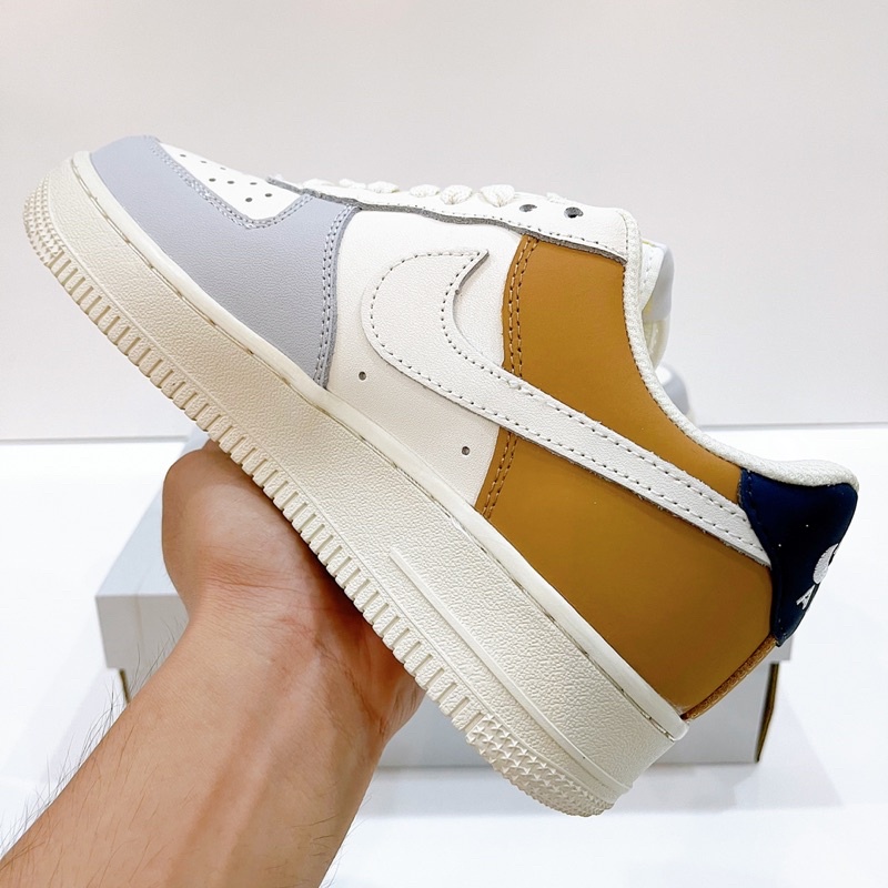 Giày sneaker Air force 1 Sail Cream ( Af1 Nâu Xám ) - Bản chuẩn đẹp fullbox