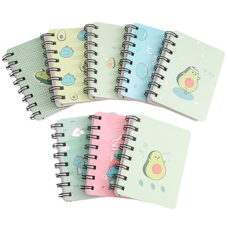 Set 5 Sổ Tay Mini Khổ A7 Hình Quả Bơ Dễ Thương Dùng Cho Học Sinh/Văn Phòng 80 Tờ