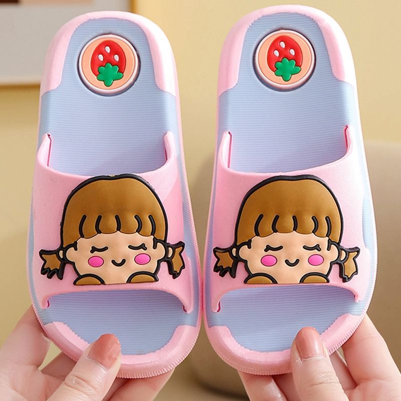 Dép Đi Trong Nhà Đế Mềm Chống Trượt Họa Tiết Hoạt Hình Thời Trang Mùa Hè Cho Bé Gái