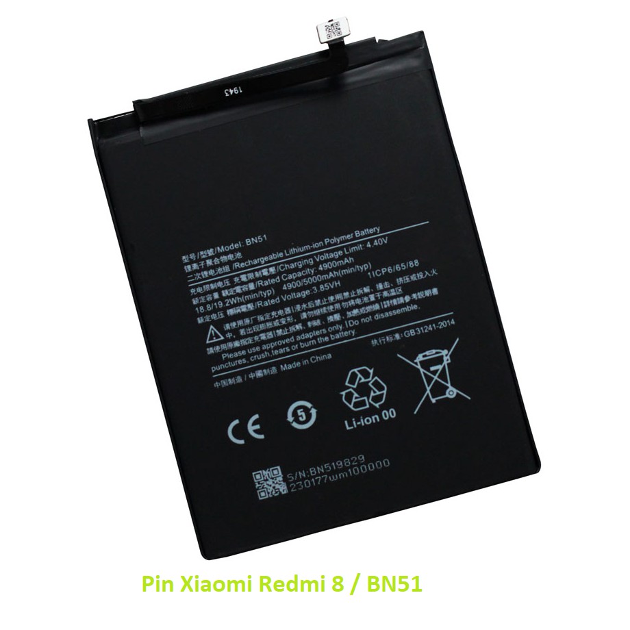 Pin Xiaomi Redmi 8 / BN51