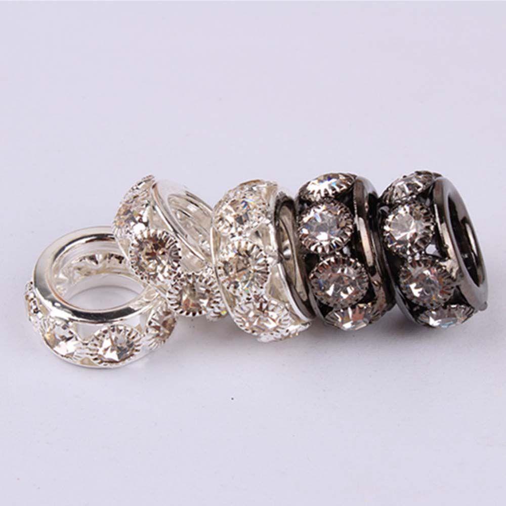 JARRED Túi Hạt Cườm Kim Loại Lỗ Lớn 12mm Dùng Làm Trang Sức Thủ Công DIY