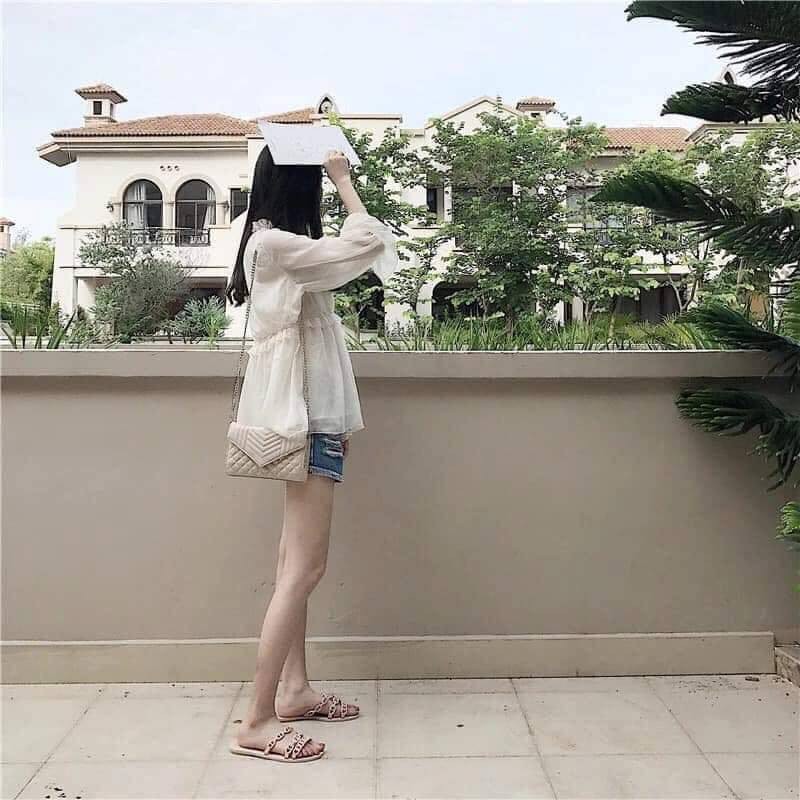 Dép lê nữ quai xích mềm dẻo êm chân