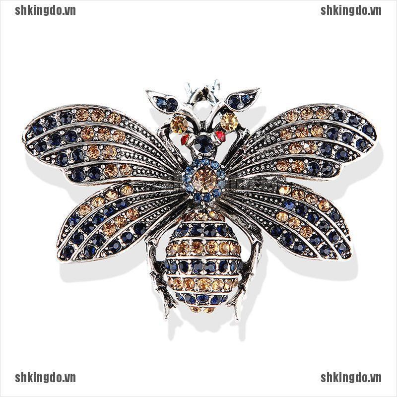 SKINDO Little Bee Insect Brooch Pin Rhinestone Crystal Brooch Pins Jewelry Gift Chic