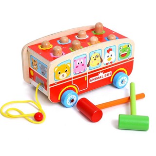 Đồ chơi xe bus đập chuột
