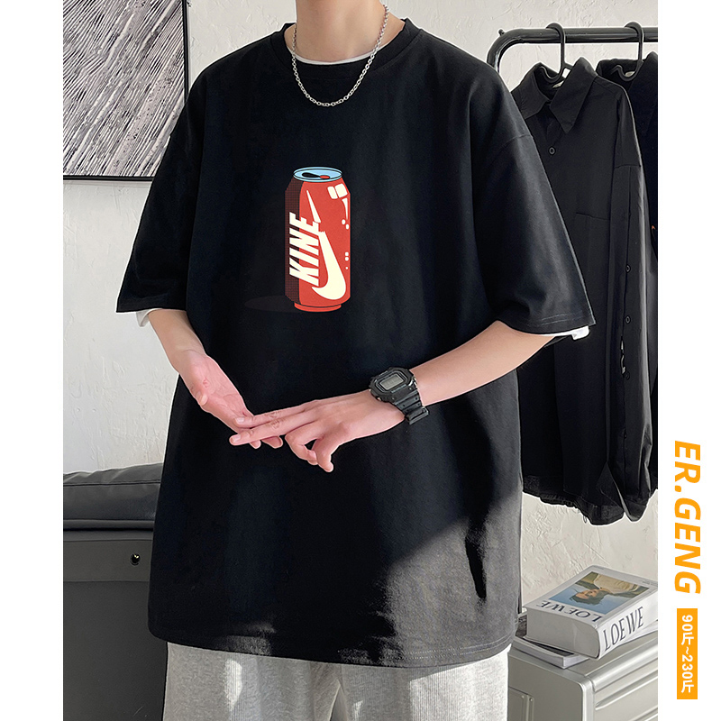 Áo Thun Tay Ngắn Phong Cách Hàn Quốc Size M-5XL Dành Cho Nam