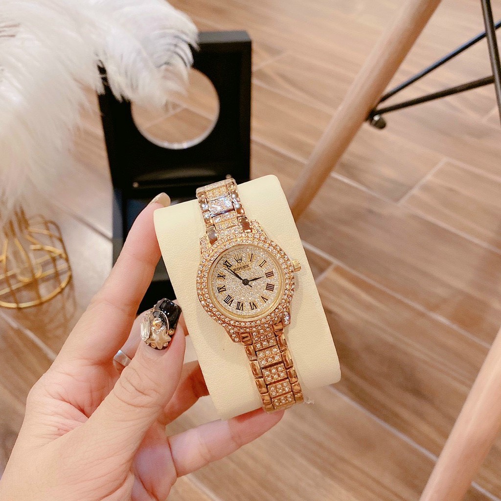 Đồng hồ nữ Rolex full đá, đẳng cấp bảo hành 12 tháng