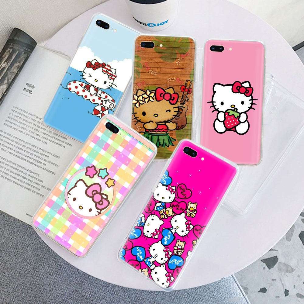 Ốp điện thoại trong suốt hình Hello Kitty cho IPHONE 5 5S 6 6S 7 8 PLUS 13 MINI PRO MAX Tr79