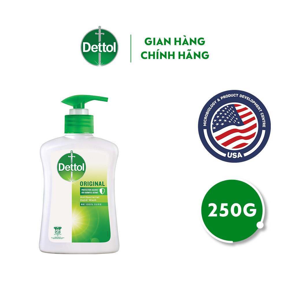 Nước rửa tay diệt khuẩn Dettol - Chai 250g