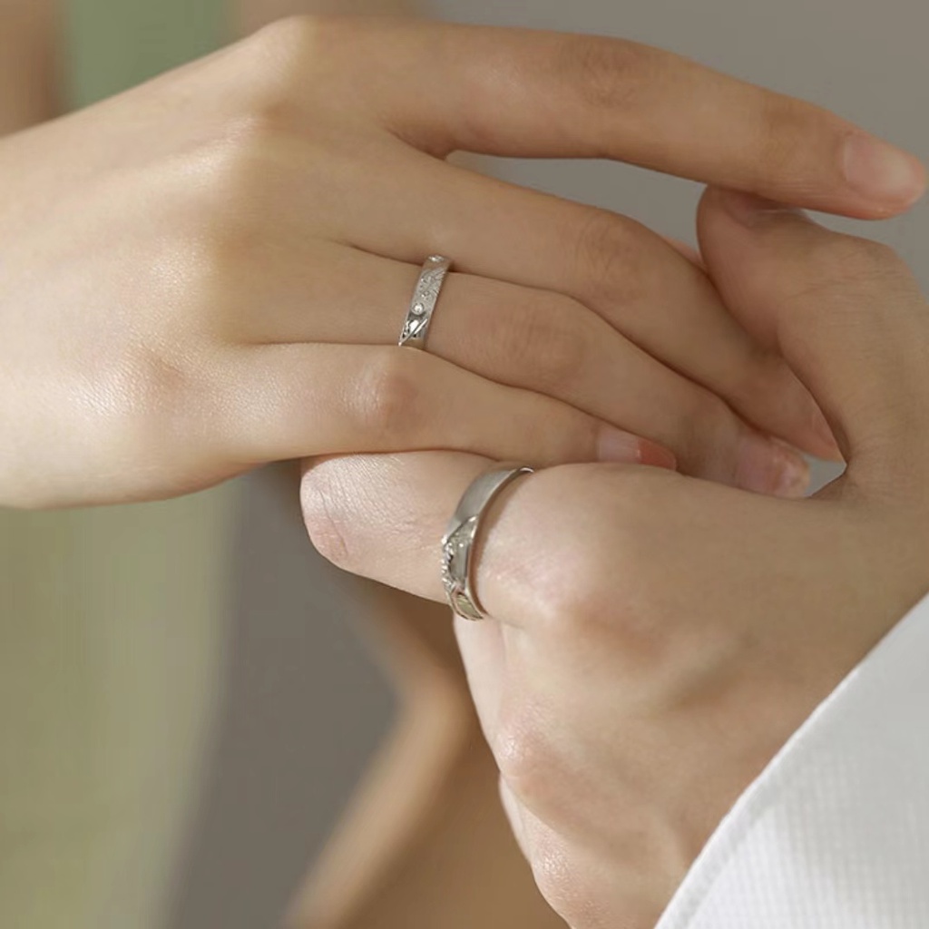 [Cois N] Nhẫn Cặp Shanmeng Oath Cặp Đôi Dài Liên Kết Ngày Kỷ Niệm Cho Nam Và Nữ