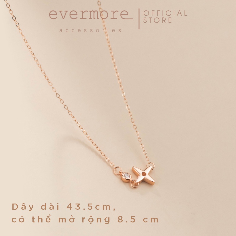 Dây chuyền bạc EVERMORE, vòng cổ Tinh Vân bạc ý 925, phong cách thanh lịch, minimalism - D033