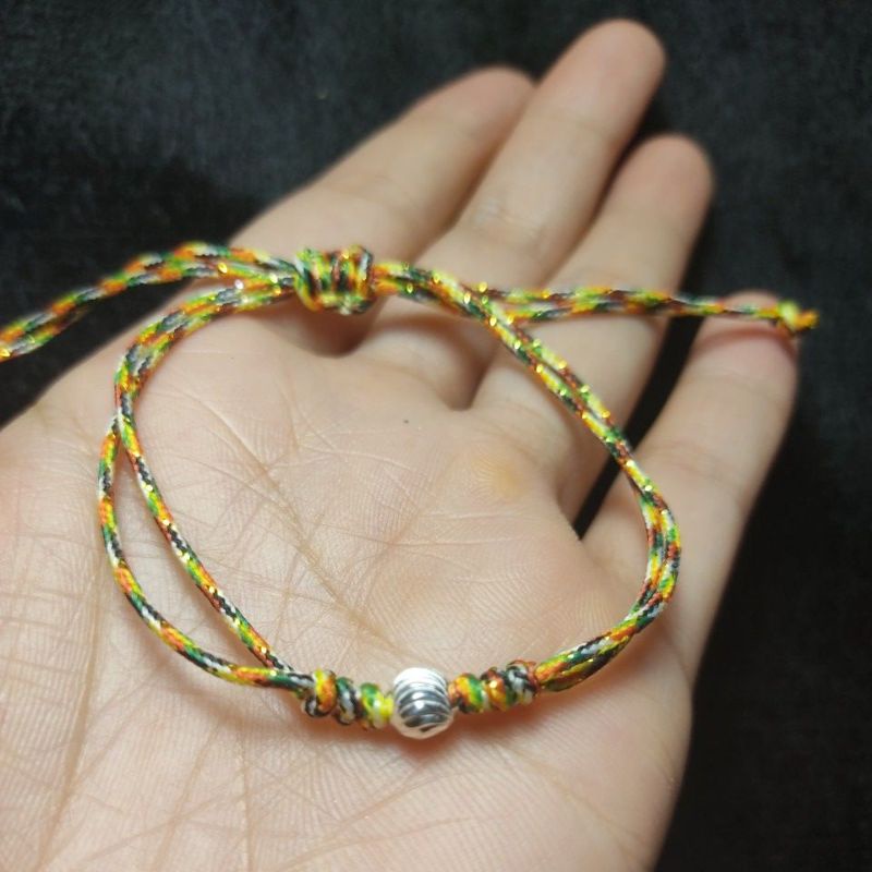 VÒNG TAY CHỈ NGŨ SẮC BI BẠC TA MAY MẮN BÌNH AN
