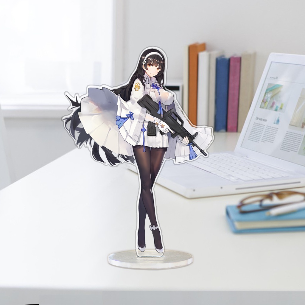 Standee mica đứng in hình nhân vật anime Girl Frontline siêu dễ thương dùng để trang trí bàn học góc học tập