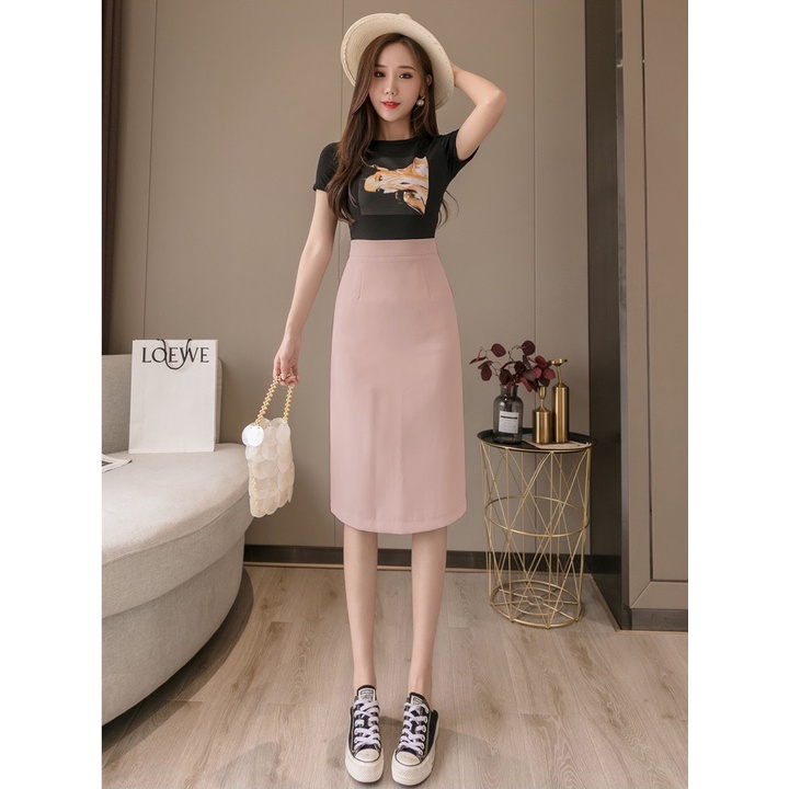 Chân Váy Chữ A Dáng Dài Chân Váy A Trẻ Trung dài 60cm, A60cm