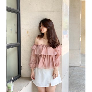 Áo trễ vai tầng
