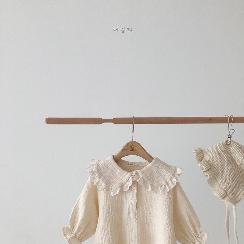 Áo jump linen cổ bèo style Hàn Quốc cực bánh bèo cho bé  body chip bodysuits body suit
