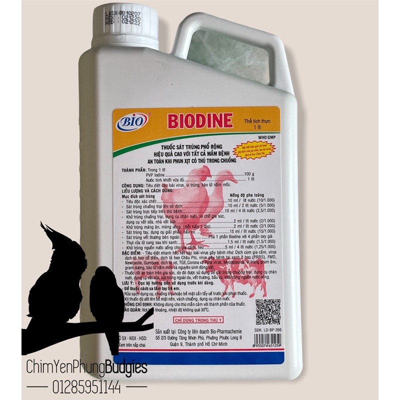 BIODINE (can 1 lít) – SÁT TRÙNG CHUÔNG NUÔI, TRANG TRẠI