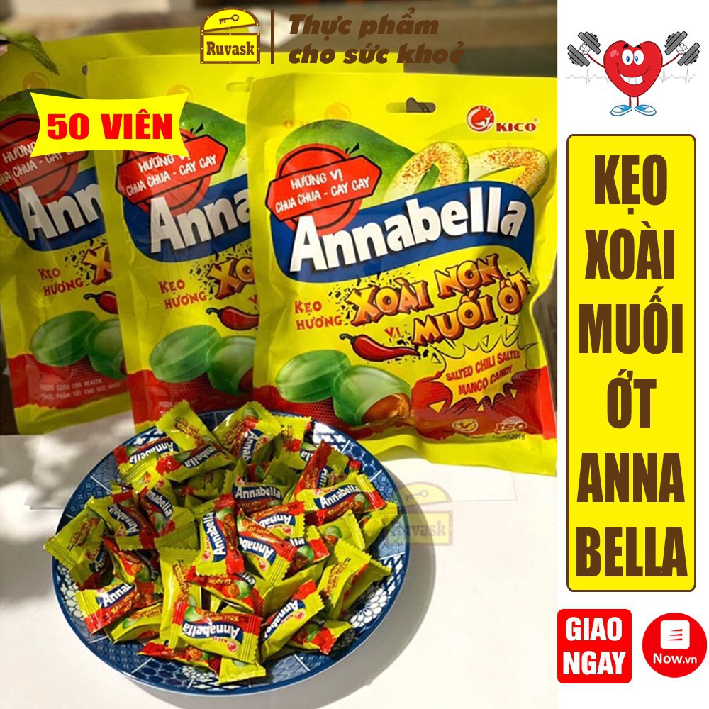 Kẹo Kico Annabella hương Xoài non/ Ô mai me nhân muối ớt 200g