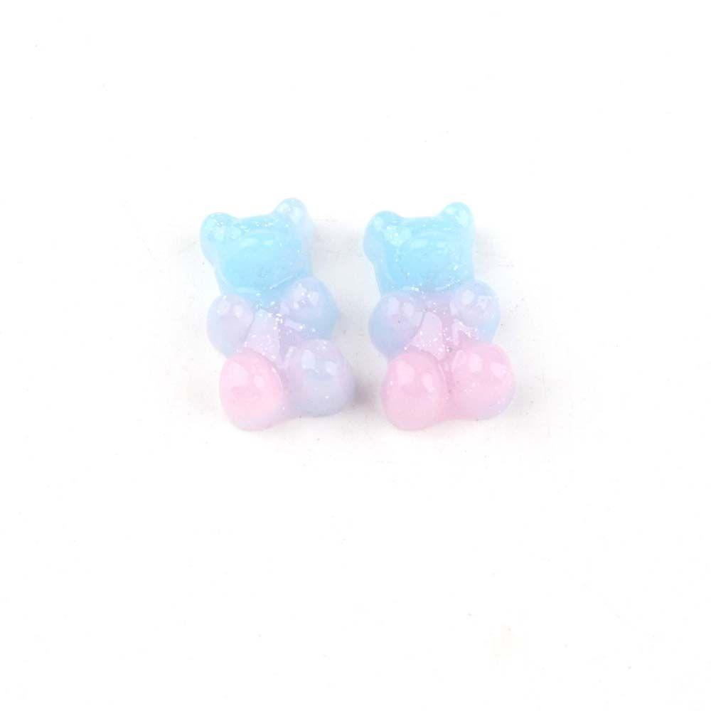 Vòng cổ Mặt Đá Cabochon Hình Gấu Màu Sắc Ngọt Ngào