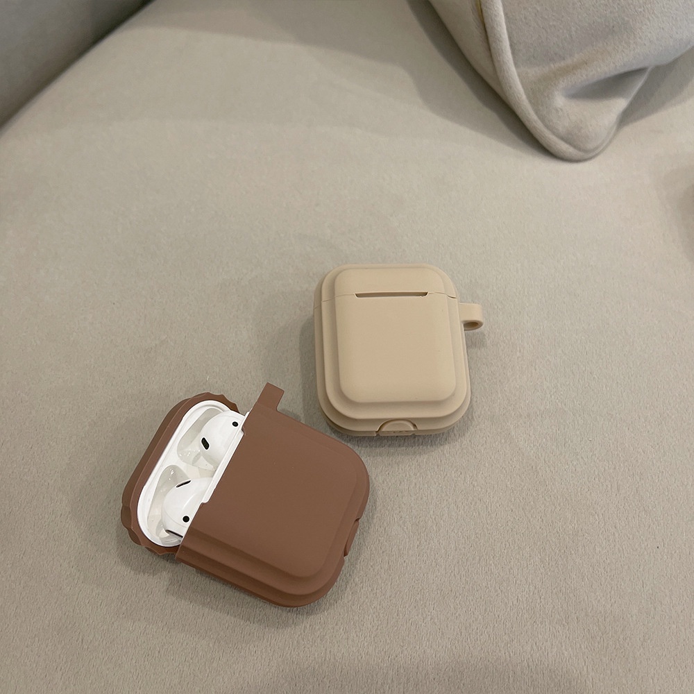 Vỏ bảo vệ hộp sạc tai nghe Airpods 1 2 3 Pro AirPods 3rd 2021 bằng TPU mềm hình cửa hàng Lilyrose đơn giản