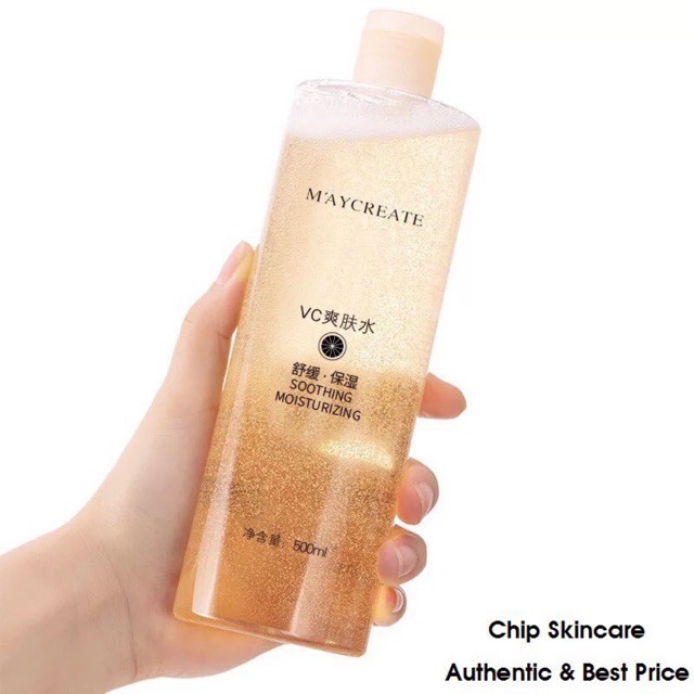 Hot!! Nước hoa hồng Maycreate VC Smoothing Moisturising Toner 500ml