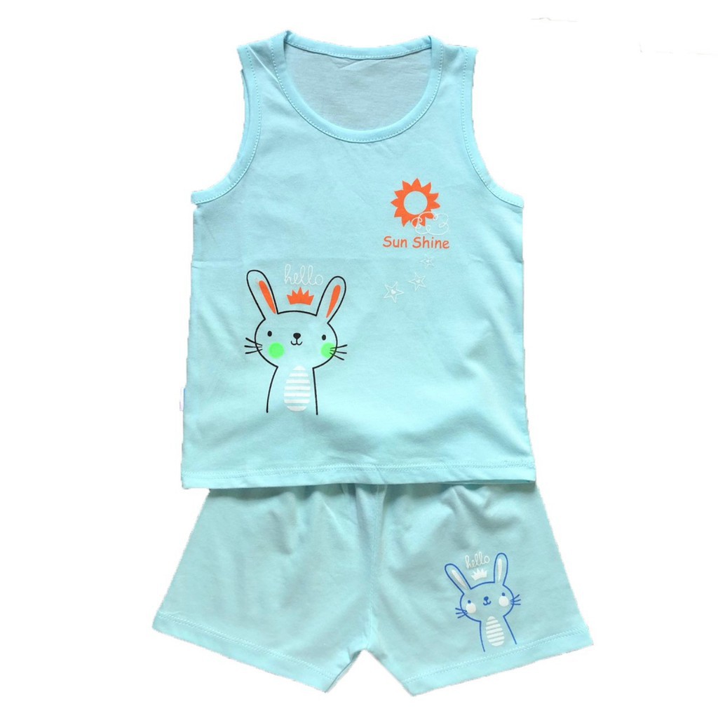 Bộ ba lỗ trẻ em BABY LEO 100% cotton Thái Hà Thịnh