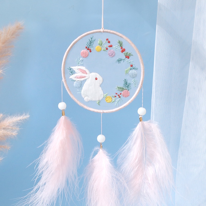 Thêu Handmade/Phụ Kiện/Gói nguyên liệu thô tự làm Dream Catcher tiện dụng