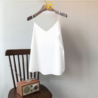 Áo hai dây nữ, áo 2 dây lụa satin siêu dẹp