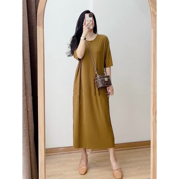 VÁY XUÔNG DẬP LY BÉ BẦU BÍ MẶC ĐƯỢC DÁNG BASIC CHẤT ĐẸP MS18662