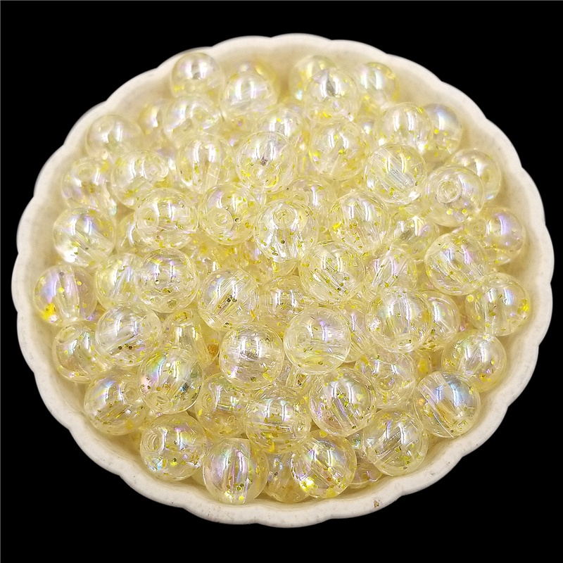 Set 50 hạt trong suốt 8mm dùng xỏ dây làm trang sức thủ công