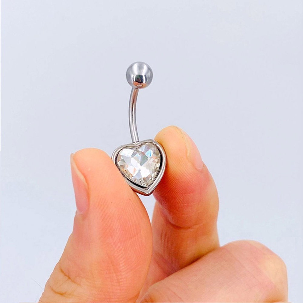 Khuyên RốN HìNh Tim ĐíNh Đá QuyếN Rũ