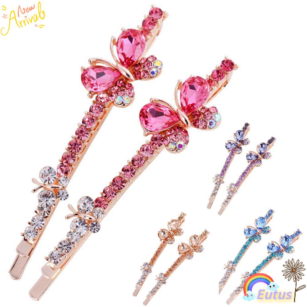 1 Cặp EUCA|Kẹp Tóc Hình Bướm Lấp Lánh