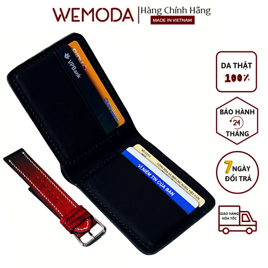 Ví Nam Cầm Tay WEMODA chất liệu da Nappa chân kim bảo hành 24 tháng