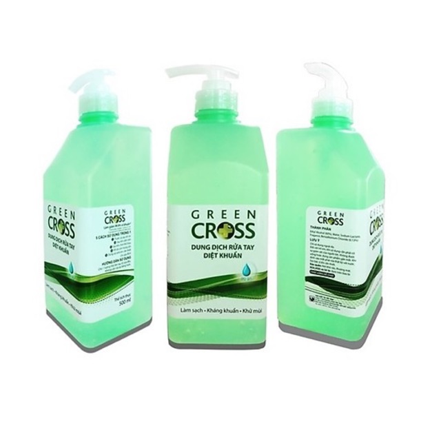 Nước rửa tay diệt khuẩn Green Cross 500ml