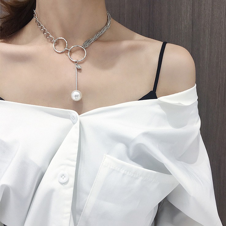 VÒNG CỔ CHOKER HẠT NGỌC CÁ TÍNH - MELY 682