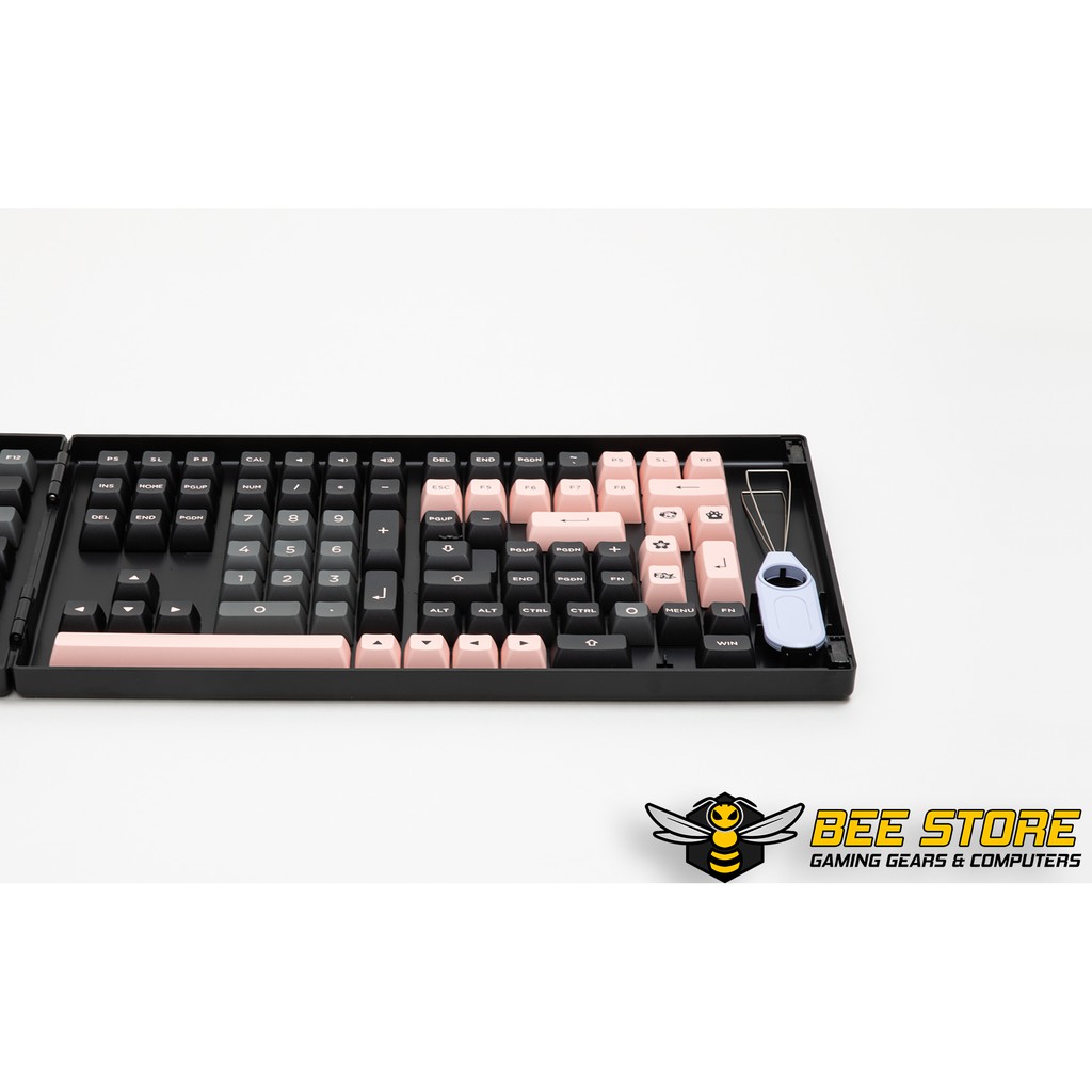 Keycap AKKO Black Pink (PBT DoubleShot, ASA profile, 158 nút)
