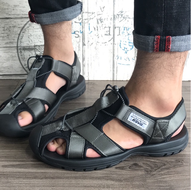 Giày sandal nam bít mũi quai dù có quai hậu cố định thích hợp mang dã ngoại đi phượt du lịch hiệu Rova RV626G