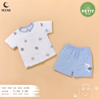 (Moon) Bộ cộc tay petit Moon cho bé