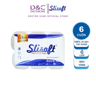 Giấy vệ sinh Slisoft Vàng không chất tẩy trắng an toàn cho cả gia đình