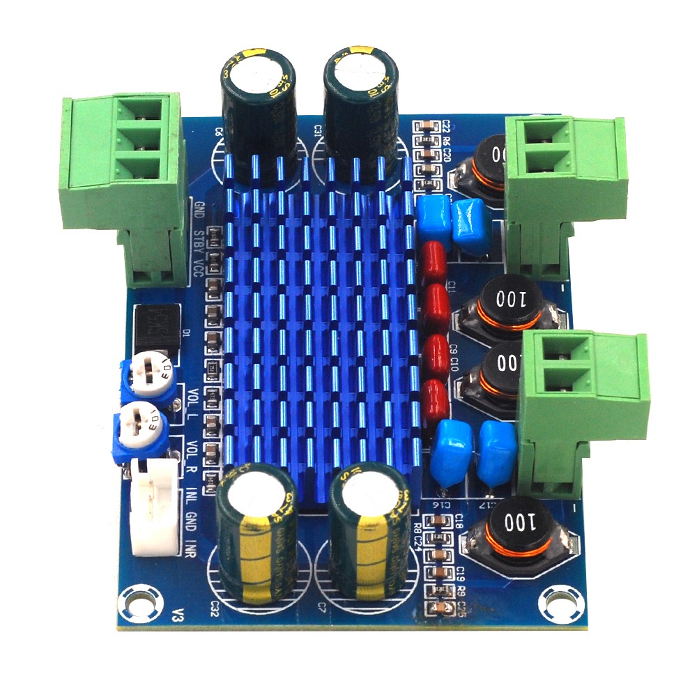 Bảng Mạch Khuếch Đại Âm Thanh Kỹ Thuật Số 5V - 24V - 28V XH-M572 TPA3116D2 2 X 120W
