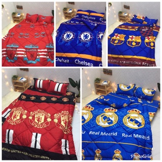 BỘ DRAP & CHĂN PHAO 5 MÓN CLB BÓNG ĐÁ