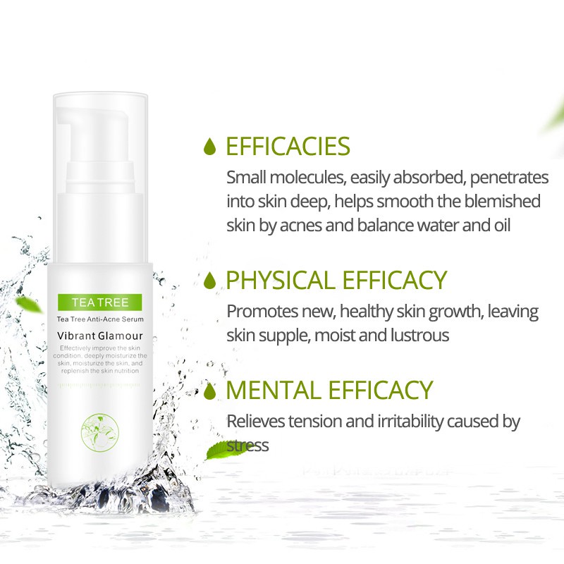 Toner VIBRANT GLAMOUR Chiết Xuất Tràm Trà Hỗ Trợ Giảm Mụn Và Sẹo Cho Da Mặt 30ml