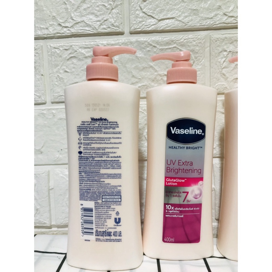 Sữa Dưỡng Thể Trắng Hồng Vaseline UV Lightening 4X/10X Thái Lan (350ml-400ml)