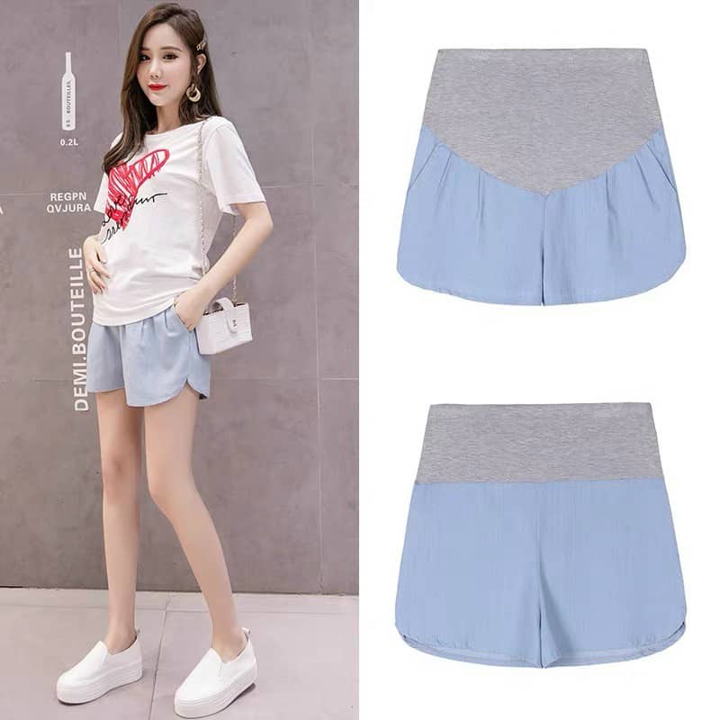 Quần bầu sooc jean giấy có túi hàng vnxk đẹp chất vải mềm