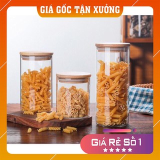 Lọ thuỷ tinh nắp gỗ cao cấp 650ml và 1L