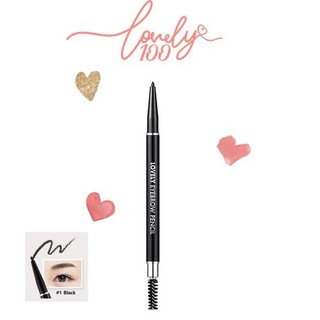 TONYMOLY - Chì kẻ mày TONYMOLY Lovely Eyebrow Pencil - Cây - #01 Black